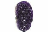 Amethyst Geode With Metal Stand - Uruguay #306921-1